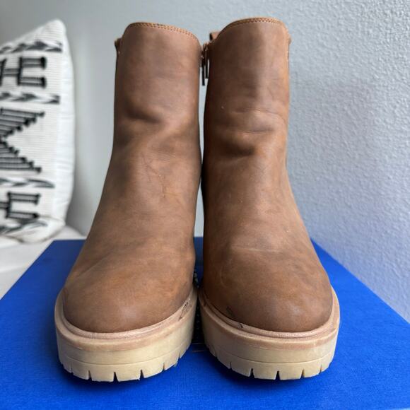 Dolce Vita Jade Chelsea Platform Boot Size 7.5 Camel Brown - Picture 2 of 11